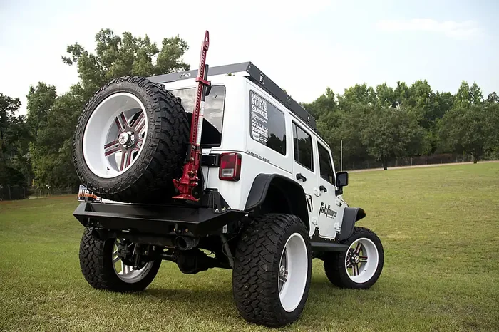 Fab Fours M1450-1 Hi-Lift Jack Carrier for 07-18 Jeep Wrangler JK with Fab Fours Rear Bumper