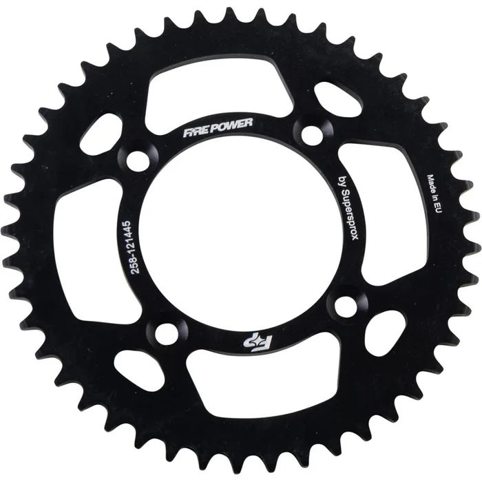 Fire Power Rear Sprocket – Aluminum – 45T – Black FPA-1214-45-BLK