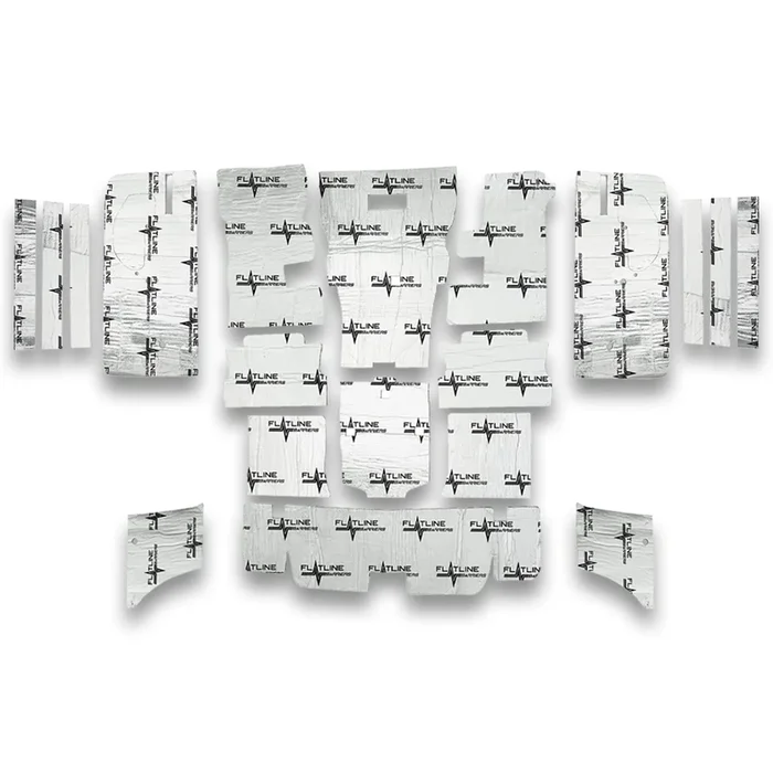 Flatline Barriers Full Insulation and Sound Dampening Kit – Silver/Black – Convertible – GM F-Body 1968-69
