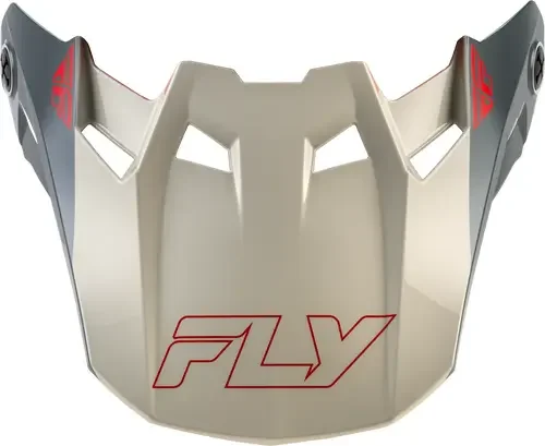 FLY RACING FORMULA CC GLIDE VISOR BLACK/RED/GREY YL/SM