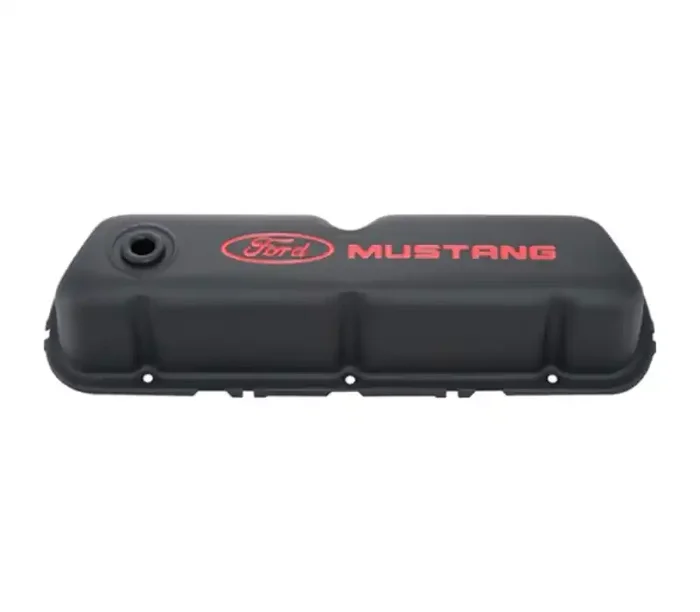 Ford Racing Ford Mustang Logo Black Crinkle Valve Cover 302-101