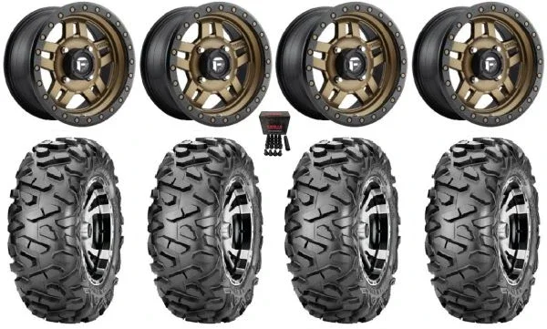 Fuel Anza Bronze 14″ Wheels 28″ BigHorn Tires Sportsman 550 850 1000