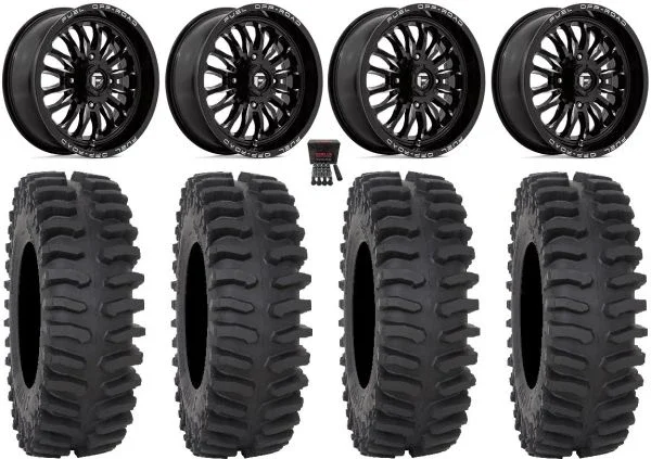 Fuel ARC 20″ Wheels Black 35″ XT400 Tires Can-Am Commander Maverick Renegade Outlander Defender