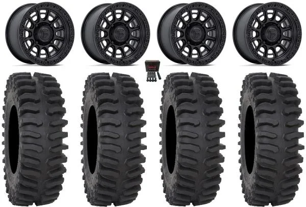 Fuel Cycle 15″ Wheels Black +38mm 32″ XT400 Tires Polaris Sportsman / RZR / Ranger