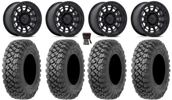Fuel Cycle 15″ Wheels Black +38mm 35″ Alpha Soft Tires Polaris RZR XP 1000 / PRO XP / Ranger XP 900/1000
