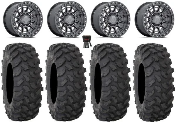 Fuel Cycle 15″ Wheels Gunmetal +10mm 32″ XTR370 Tires Can-Am Maverick X3 / Honda Pioneer 1000 / Talon