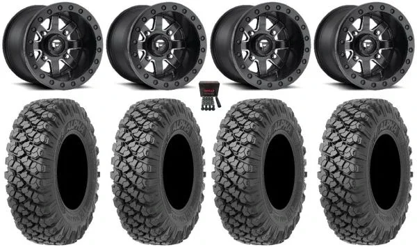 Fuel Maverick Bdlk 15″Wheels Mi (4+3) 35″ Alpha Soft Tires Kawasaki Mule Pro FXT KRX / Yamaha Wolverine RMAX / YXZ 2019+