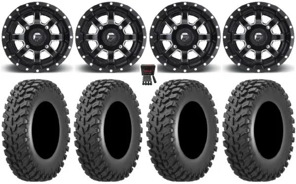 Fuel Maverick Black 15″ Wheels 32″ Cross Trail Tires Polaris Sportsman / RZR / Ranger