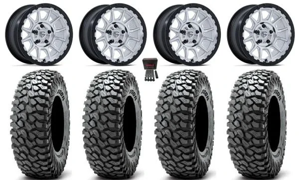 Fuel Piston 15″ Wheels Machined +38mm 35″ RocScraper Tires Polaris RZR Turbo R & Pro R Ranger 1500 Xpedition