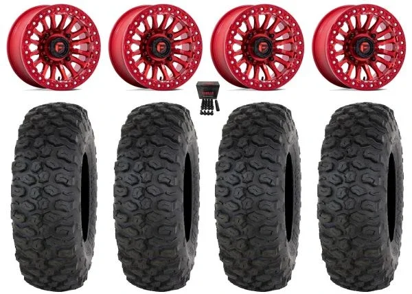 Fuel Rincon Bdlk 15″ Wheels Red 35″ Chicane DS Tires Polaris RZR XP 1000 / PRO XP / Ranger XP 900/1000
