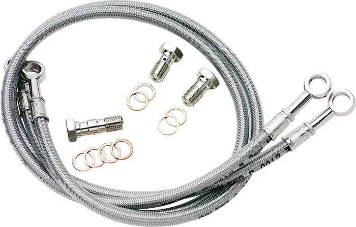 Galfer 17-8506 FK003D441-2 BRAKE LINE FRONT SILVER SUZUKI