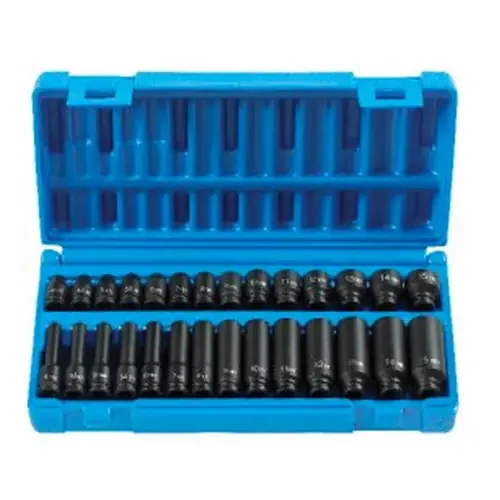 Grey Pneumatic 28 Pc. 1/4″ Drive Standard and Deep Length Metric Master Set – 9728M