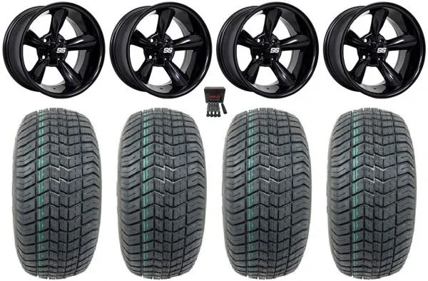 GTW Godfather 10″ Golf Wheels Black 22″ Excel Classic Tires Yamaha