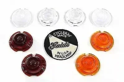 Guide Bullet Marker Lamp Lens Set for Harley Davidson by V-Twin