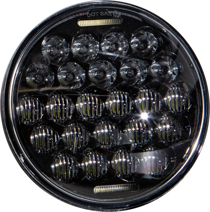 HARDDRIVE LED HEADLIGHT 5.75″ 75W BLACK 3500/2000 LUMENS