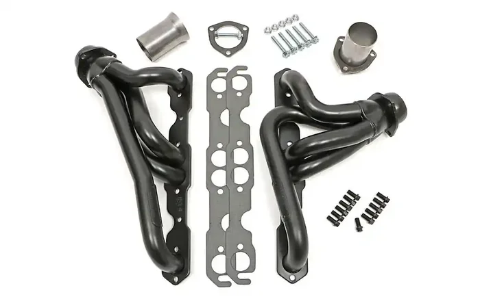 Hedman Hedders 69670 Standard-Duty Uncoated Headers for 76-86 Jeep CJ-5, CJ-7 & CJ-8 Scrambler with Small Block Chevy V8 Engine (Under Chassis Exit)
