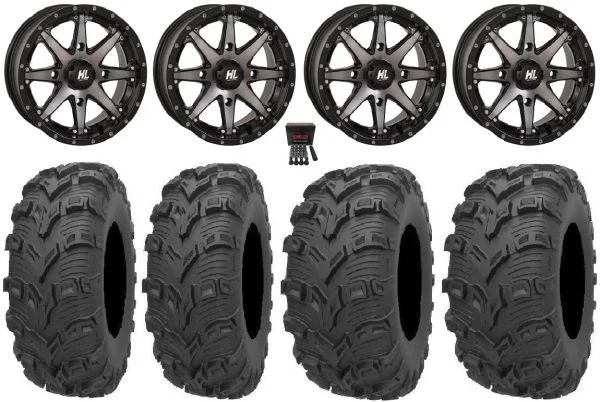 High Lifter HL10 14″ Wheels Smoke 26″ Bear Claw EVO Tires Polaris Sportsman / RZR / Ranger