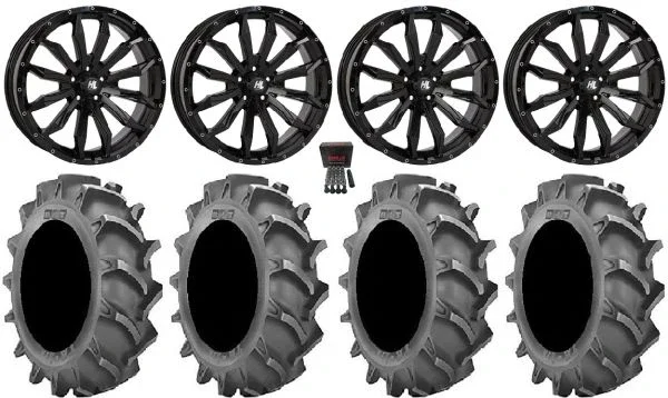 High Lifter HL21 24″ Wheels Bk 42×9.5 BKT 171 Tires Polaris RZR Turbo R & Pro R Ranger 1500 Xpedition