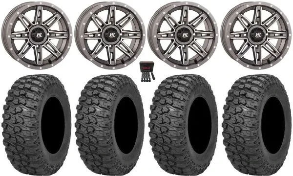 High Lifter HL22 14″ Wheels Gunmetal 30″ Trail Saw 2.0 Tires Polaris RZR XP 1000 / PRO XP / Ranger XP 900/1000