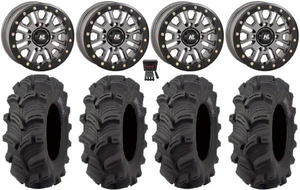 High Lifter HL23 Bdlk 14″ Wheels Gm 28″ Executioner Tires Kawasaki Teryx Mule