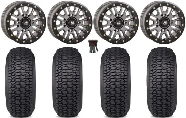 High Lifter HL23 Bdlk 15″ Wheels Gm 33″ Regulator 2 Tires Kawasaki Mule Pro FXT KRX / Yamaha Wolverine RMAX / YXZ 2019+