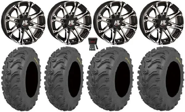 High Lifter HL3 12″ Wheels Mh 25″ Bear Claw Tires Honda Foreman Rancher SRA