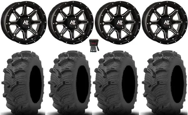 High Lifter HL4 12″ Wheels Machined 27″ Executioner Tires Polaris Ranger XP 900/1000