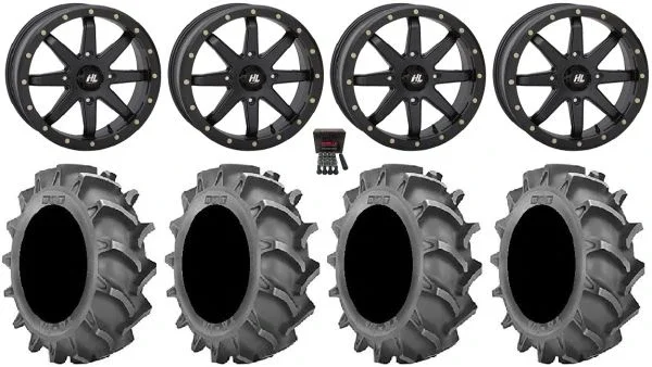 High Lifter HL9 Bdlk 18″ Wheels Bk 33×8 (4ply) BKT 171 Tires Polaris Sportsman / RZR / Ranger