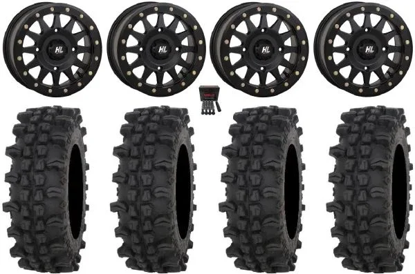 High Lifter HLA1 Bdlk 14″ Wheels Bk 28″ ACP Tires Sportsman 550 850 1000