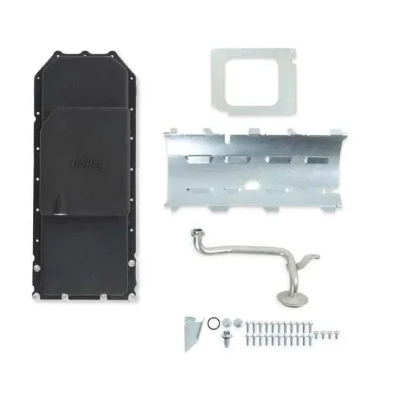 Holley Retrofit Mid Sump Aluminum Engine Oil Pan – 6 Qt – Black – Mopar Gen III Hemi 302-60BK