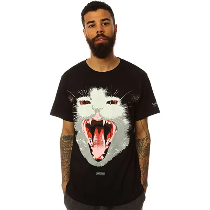 IMKING Angry Pussy Men‘s Short-Sleeve Shirts