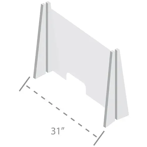 InteliShield Protective Screen – Acrylic Counter Top 30 x 31 in