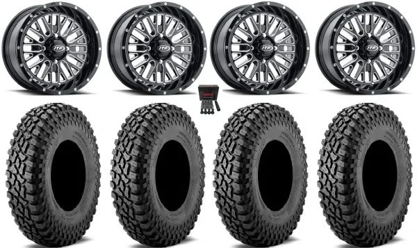 ITP Momentum 15″ Wheels Milled 35″ Incursion A/T Tires Kawasaki Mule Pro FXT KRX / Yamaha Wolverine RMAX / YXZ 2019+