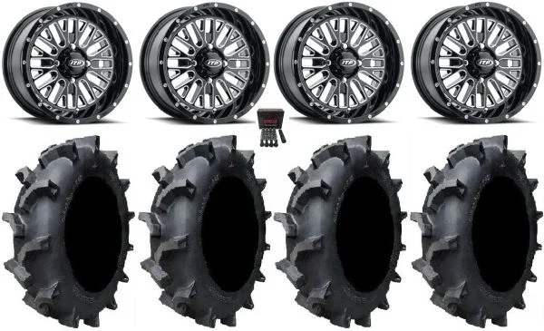 ITP Momentum 18″ Wheels Milled 33″ Interforce 628 Tires Kawasaki Teryx Mule