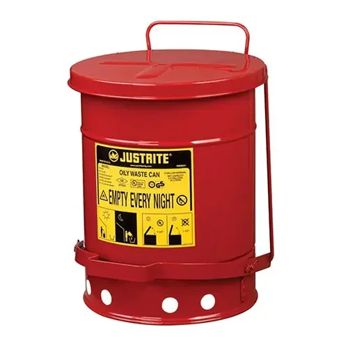 Justrite 6 Gallon Oily Rag Can