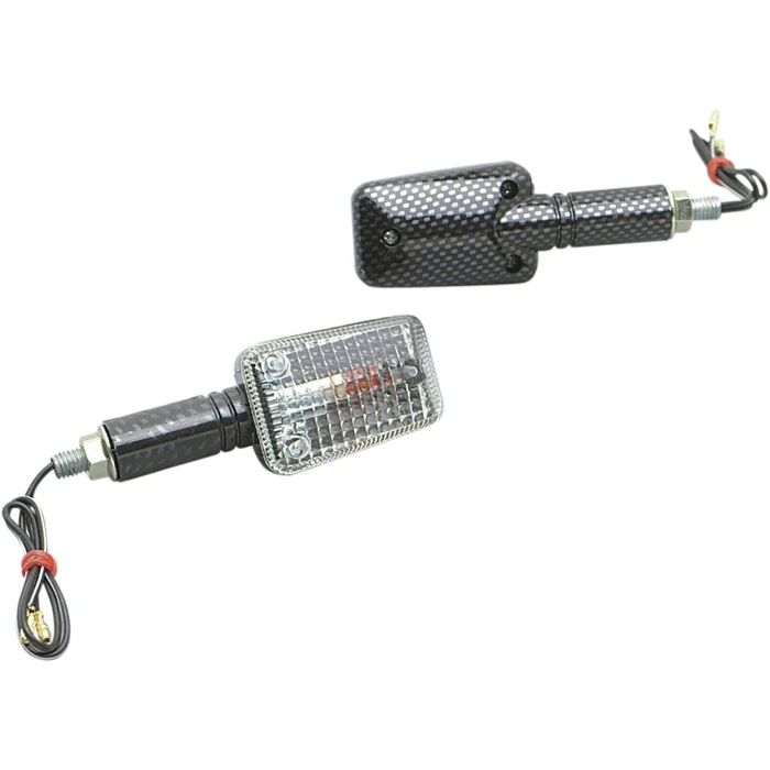 K&S TECHNOLOGIES 25-8132 25-8132 Universal Mini-Stalk Turn Signals — Marker Light Marker Light – Ministalk – Long – Carbon/Clear