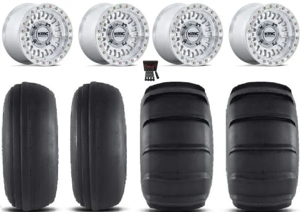 KMC Aztec Beadlock 15″ Wheels Mh +38mm/+0mm 31″ Sand Slinger Tires Can-Am Maverick X3 / Honda Pioneer 1000 / Talon