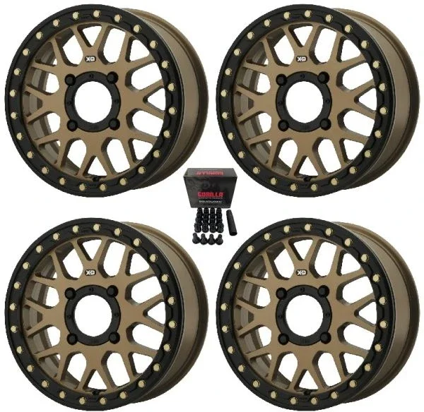 KMC Grenade Beadlock UTV Wheels/Rims (+38mm) Bronze 15″ Can-Am Maverick X3 / Honda Pioneer 1000
