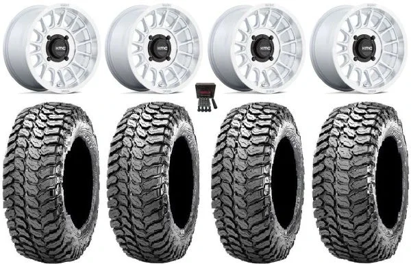 KMC Impact 15″ Wheels Machined 29″ Liberty Tires Polaris Sportsman / RZR / Ranger