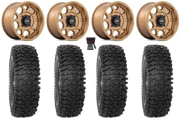 KMC Toro S 15″ Wheels Bronze 35″ RC500 Tires Kawasaki Mule Pro FXT KRX / Yamaha Wolverine RMAX / YXZ 2019+