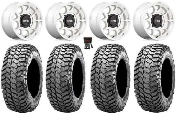 KMC Toro S 15″ Wheels Machined 32″ Liberty Tires Polaris Sportsman / RZR / Ranger