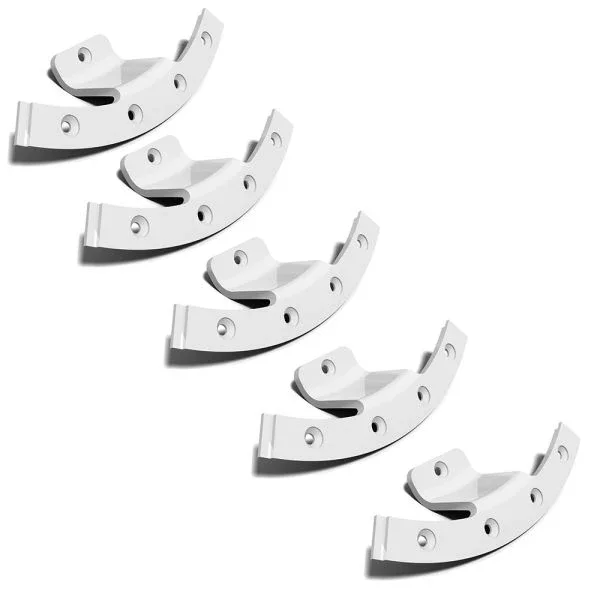 KMC XS827 Midspoke Inserts 18×7 +0 White (5pk) [827MS870-WT]