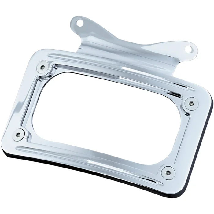 Kuryakyn Curved License Plate Mount – Chrome [MPN: 3157]