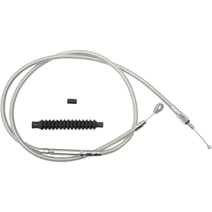 LA CHOPPERS 0652-1818 LA-8100C13 Stainless Steel Braided Clutch Cable – 12 ” – 14 ” Ape Hanger Handlebars – Stainless Steel