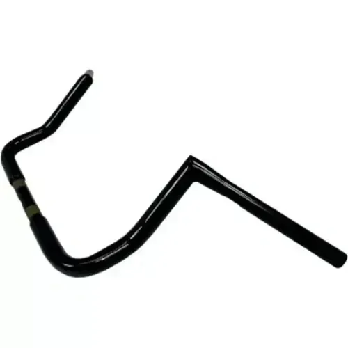 LA Choppers 10″ Gloss Black 1.25 Twin Peaks Touring Handlebars Harley Batwing
