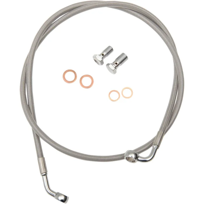LA Choppers Brake Lines – 12 ” – 14 ” Ape Hanger Handlebars – Stainless Steel [MPN: LA-8310B13]