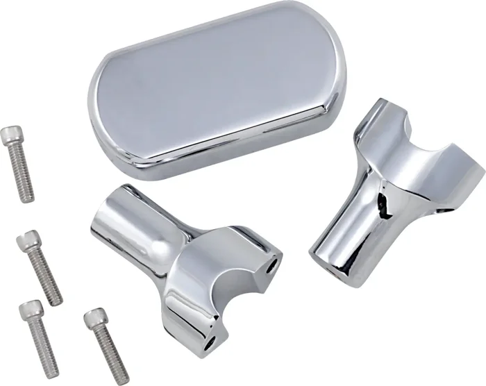 La choppers Solid Handlebar Riser & Top Clamp Kit – 3″ – Chrome