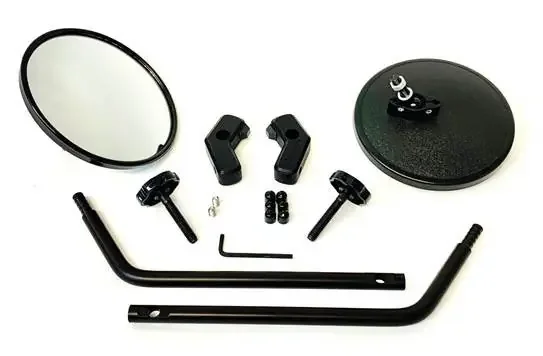 Lange Originals M1-600 Black Quick Mirror for 97-06 Jeep Wrangler TJ and Unlimited