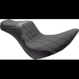 Le Pera Tailwhip Double Diamond W/ Grip Tape Black Seat 4 Harley 18-23 FL/FX