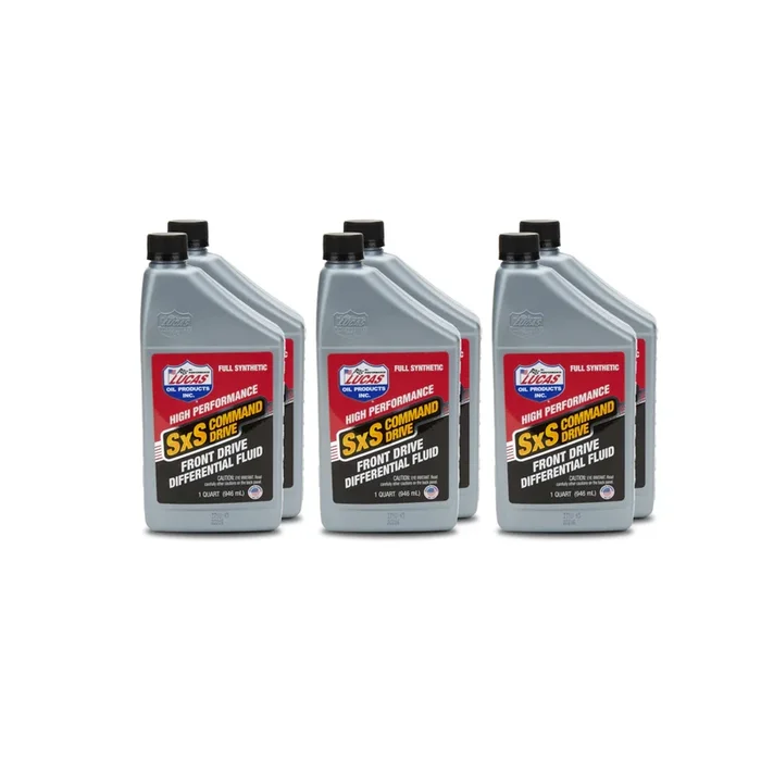 Lucas Command Drive Transmission Fluid – SxS – Synthetic – 1 qt Bottle – (Set of 6)